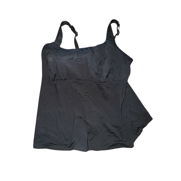 Lands' End Elegant Black Swim Top - Picture 2 of 5